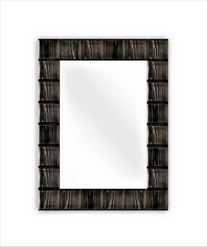 Зеркало сосна черный,100х75 см - фотография № 1