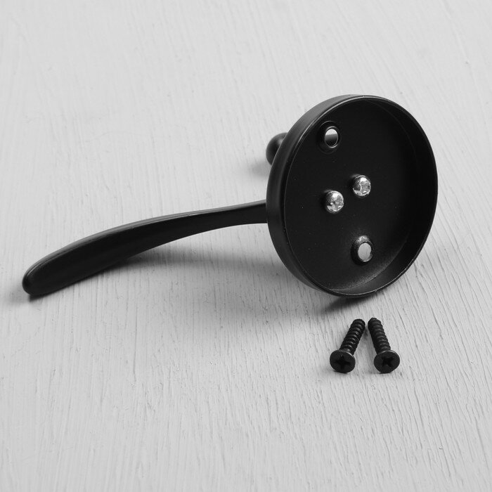 Крючок мебельный CAPPIO WING, двухрожковый, цвет черный - фотография № 6