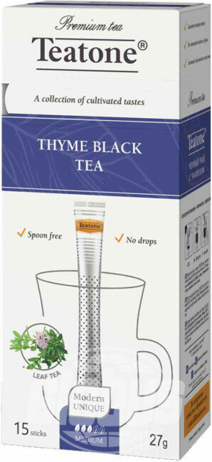 Чай чёрный Teatone с ароматом Чабреца, 15x1,8 г