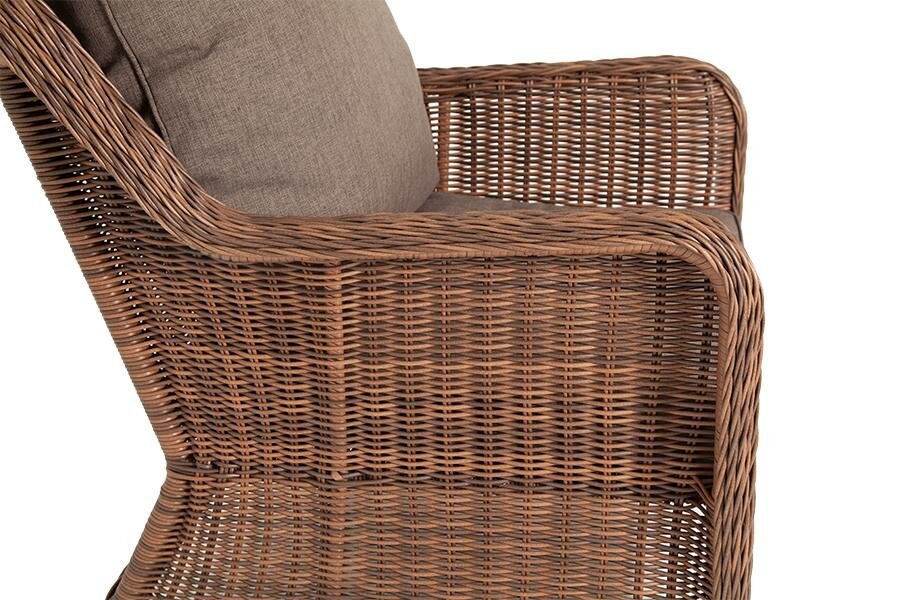 Кресло 4SIS "Гляссе" кресло плетеное из искусственого ротанга, цвет коричневый арт. YH-C1579W-2 brown - фотография № 4