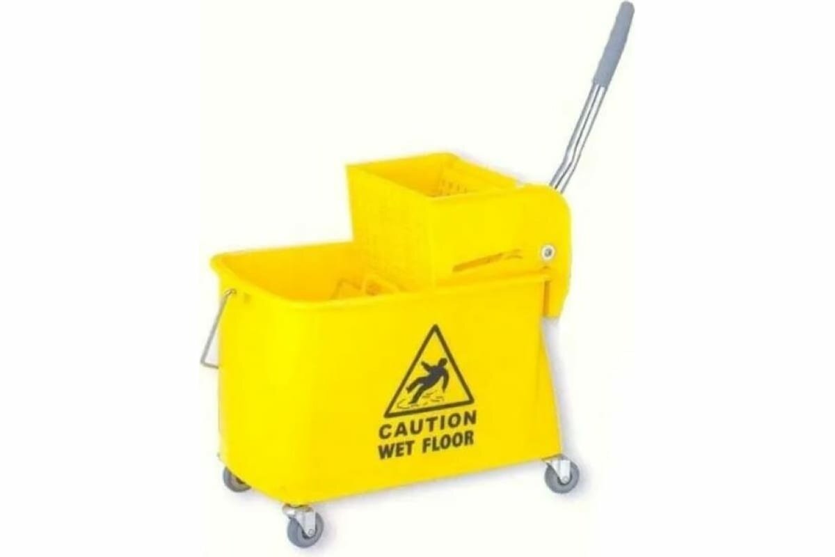 фото ACG Ведро борочное на колесах 20л с отжимом двойное желтое (1шт.) 1009691