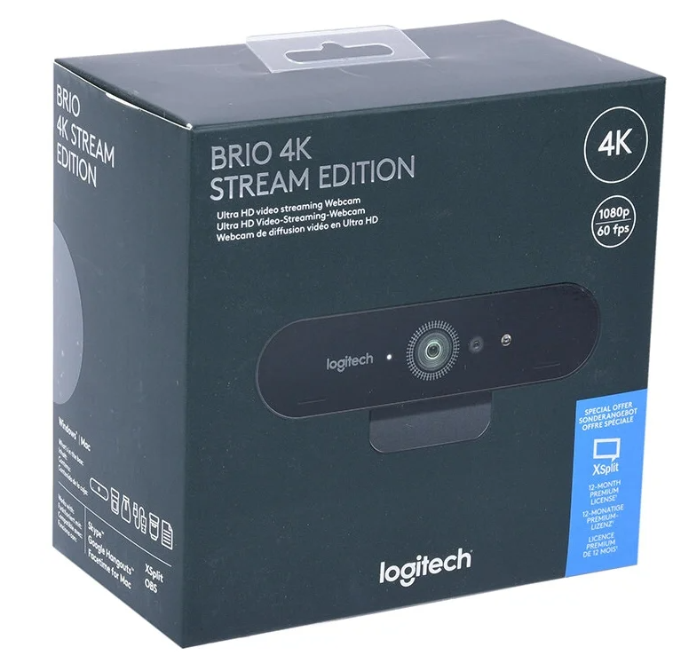 Logitech Веб-камера Logitech Brio Stream Edition, черный (960-001194)