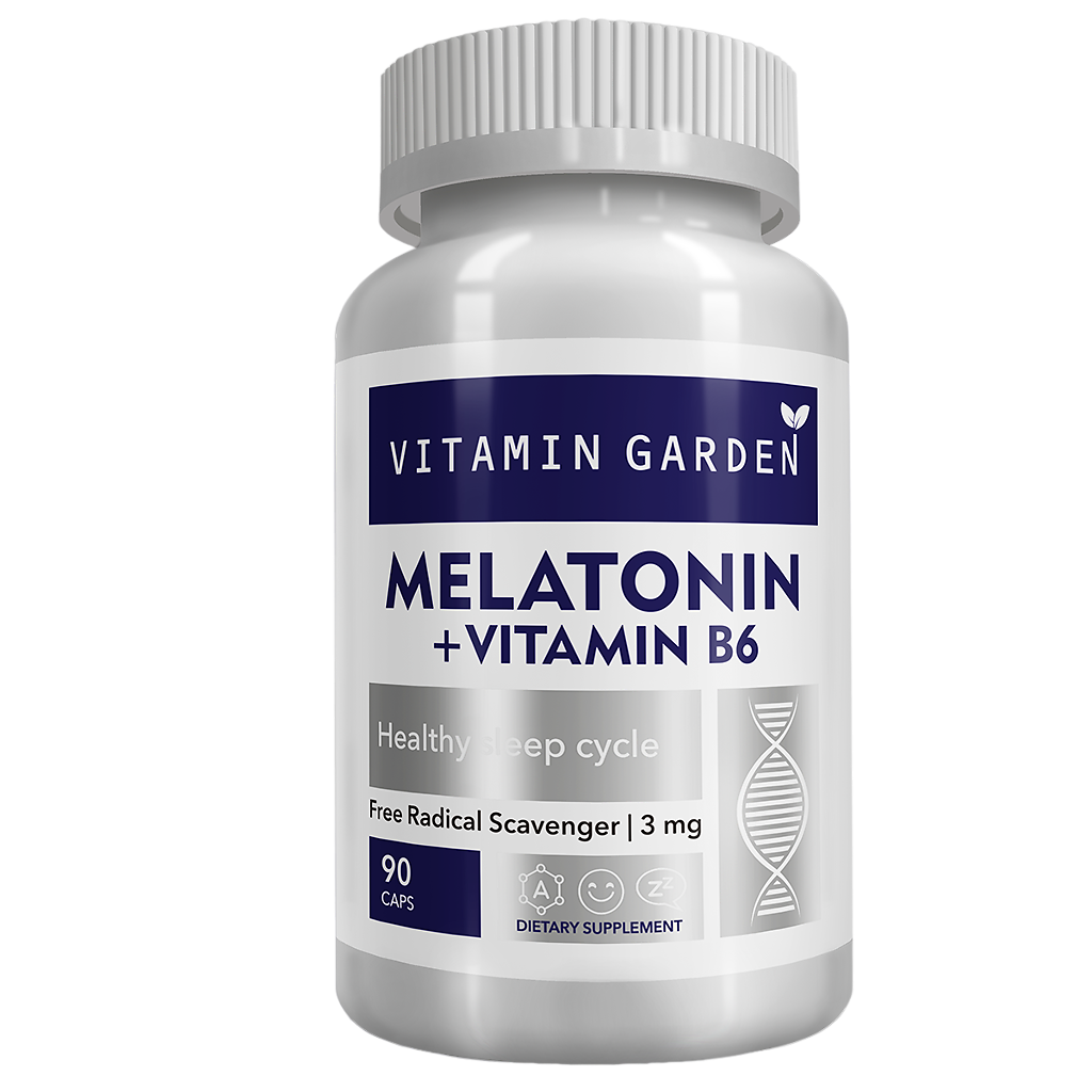 Мелатонин (Melatonin) 3 мг. для нормализации сна 90 капсул.