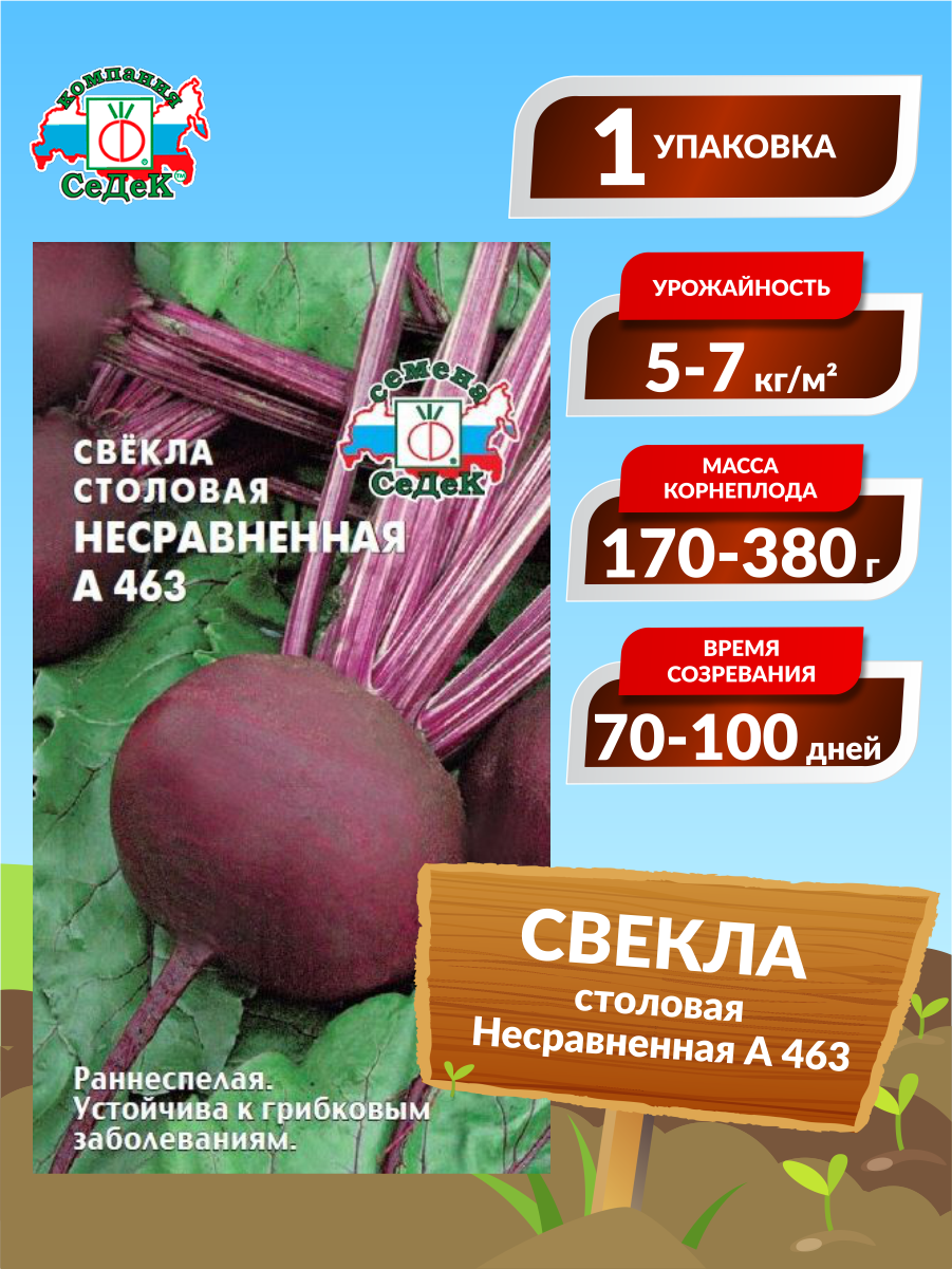 Семена Свекла столовая Несравненная А 463 Раннеспелые 3 гр.