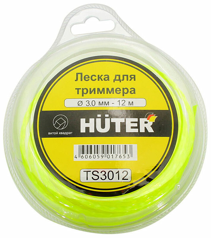 Леска для садовых триммеров Huter TS3012 d=3мм L=12м для Huter GGT-1900S(T) (71/2/3)