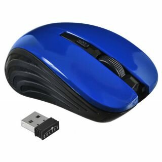 Компьютерная мышь Oklick 545MW черный/синий USB