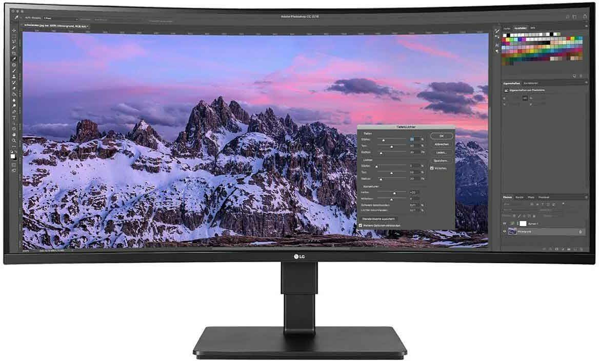 Монитор 35" LG UltraWide 35BN77C-B, 3440х1440, 100 Гц, VA, черный (35bn77c-b.aeu)