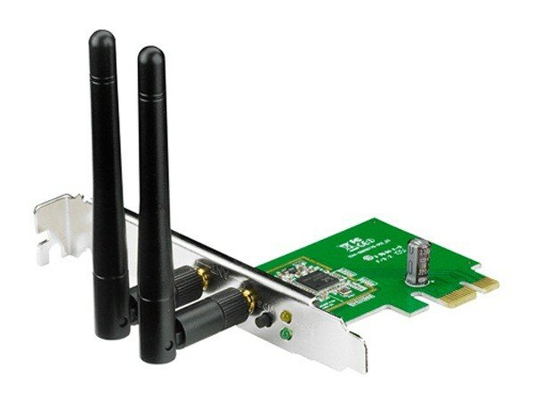 Сетевой адаптер WiFi Asus PCE-N15 PCI Express (ант.внеш.съем) 2ант.