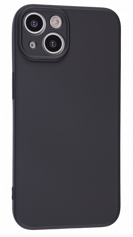 Чехол силиконовый для iPhone 14 (6.1), good quality, c защитой камеры, черный