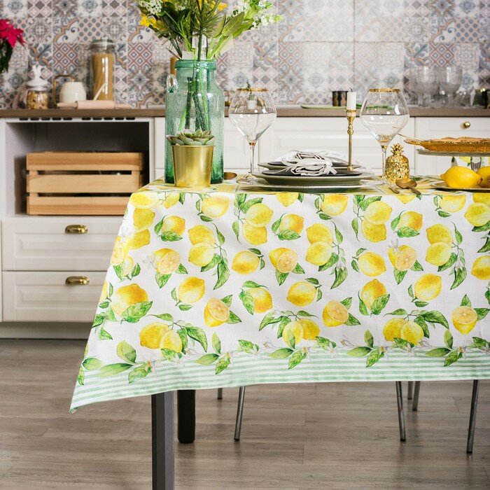 фото Скатерть "Этель" Лимоны 220х147 см, 100% хл, репс 190 гр/м2, 7761214