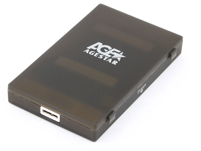 Внешний корпус HDD AgeStar 3UBCP1-6G SATA пластик черный 2.5"