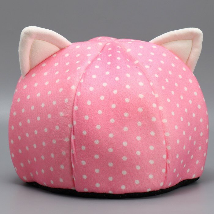 Пушистое счастье Домик для животных «Котик» 36х35 см, розовый - фотография № 7