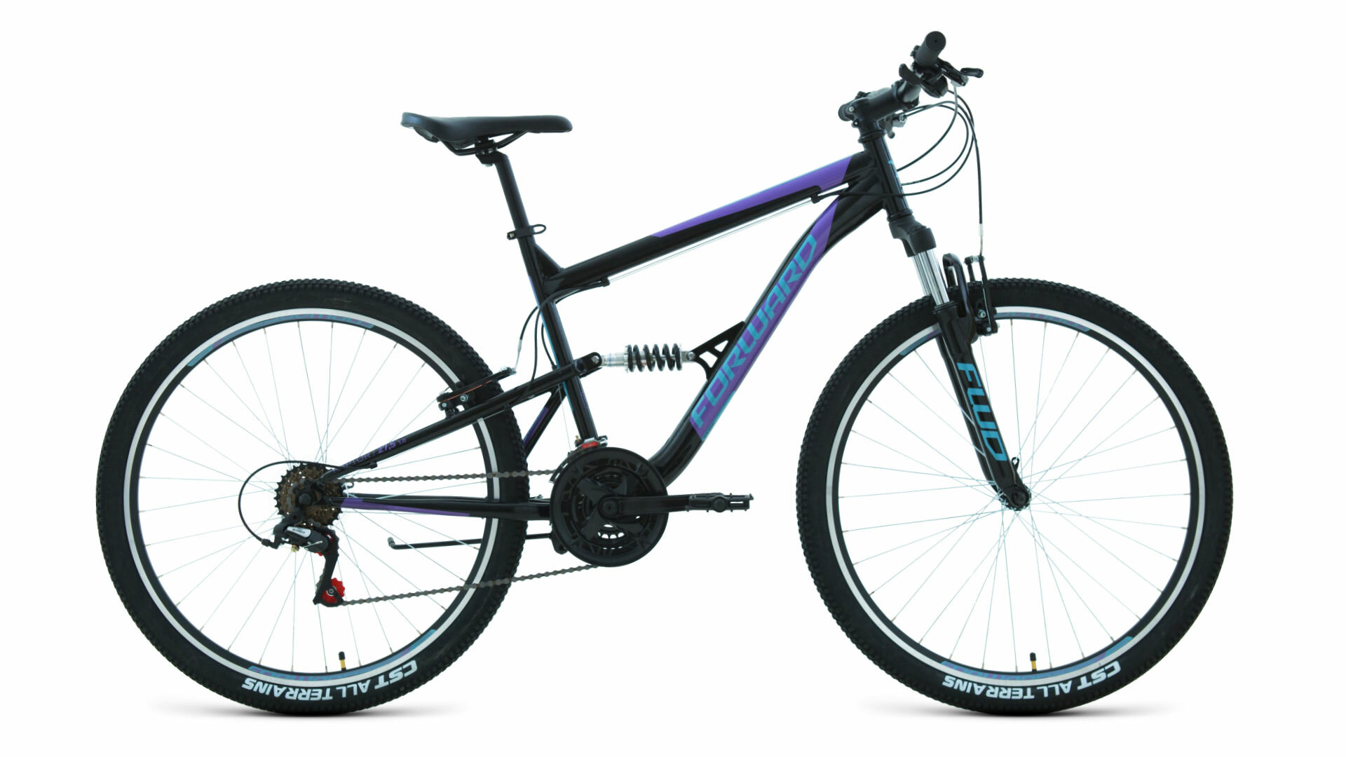 Горные (кросс-кантри) велосипеды Forward Горный велосипед FORWARD RAPTOR 27,5 1.0 16" (2022), 16" черный/фиолетовый
