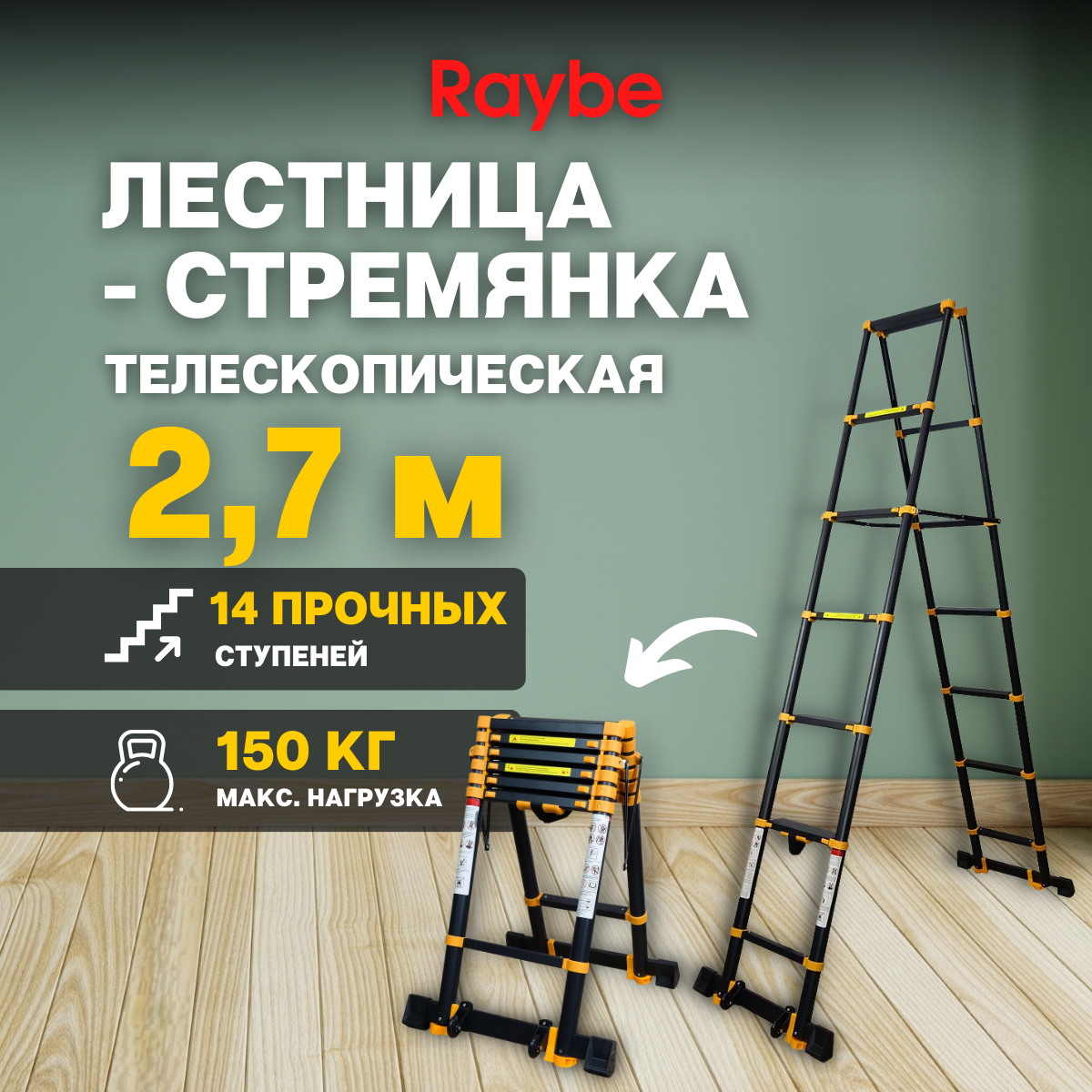 Лестница Raybe RD270 2,7 м