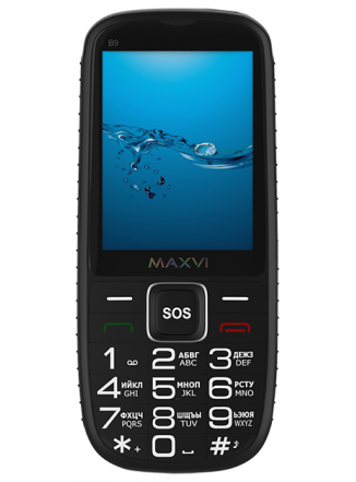 Мобильный телефон Кнопочные телефоны Maxvi B9 (Черный)