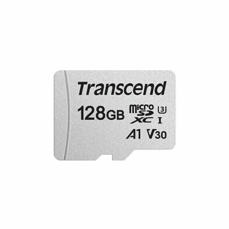 Карта памяти microSDXC UHS-I U3 Transcend 128 ГБ, 100 МБ/с, TS128GUSD300S