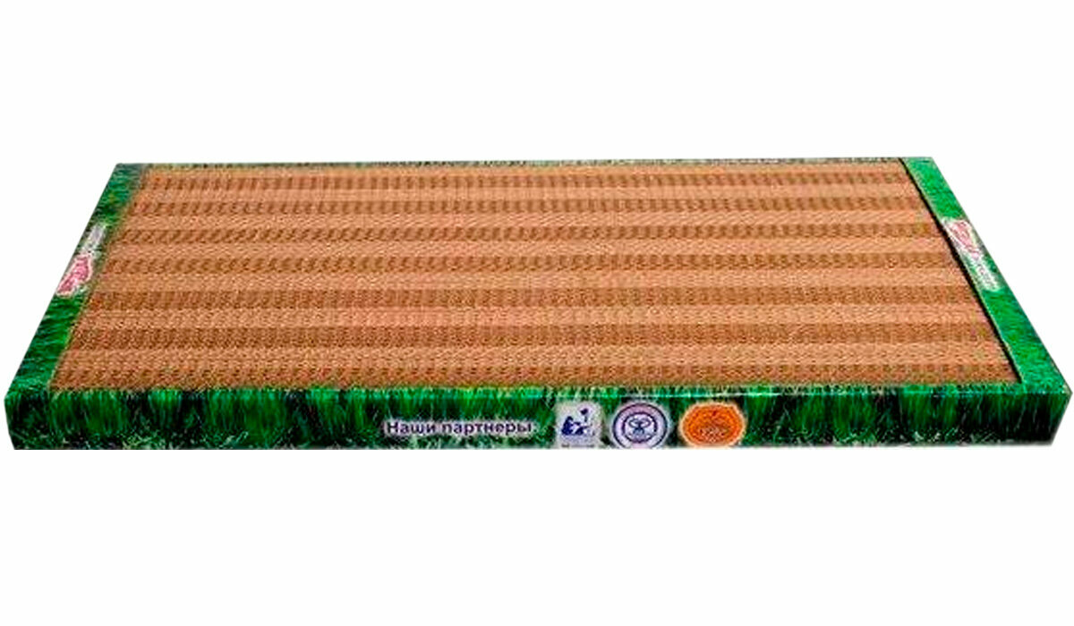 фото Когтедралка домашняя когтеточка картонная с кошачьей мятой (большая)