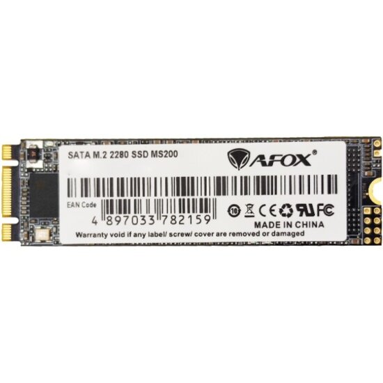 Накопитель AFOX SSD M.2 MS200 120 Гб SATA3, 3D TLC (MS200-120GN)