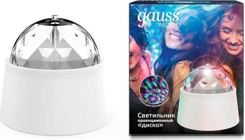 фото Настольный светильник Gauss с фиксированной проекцией диско DIY0021