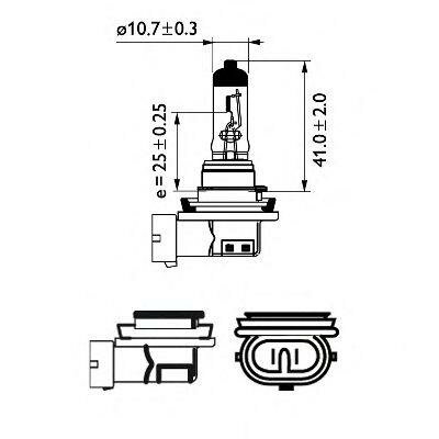 Лампа накаливания H8 WhiteVision 12V 35W PGJ19-1 3700К B1