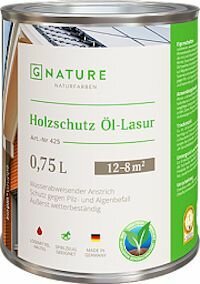 Масло-лазурь для дерева GNature 425 Holzschutz Ol-Lasurl,10л.,цвет Светлый дуб - фотография № 2