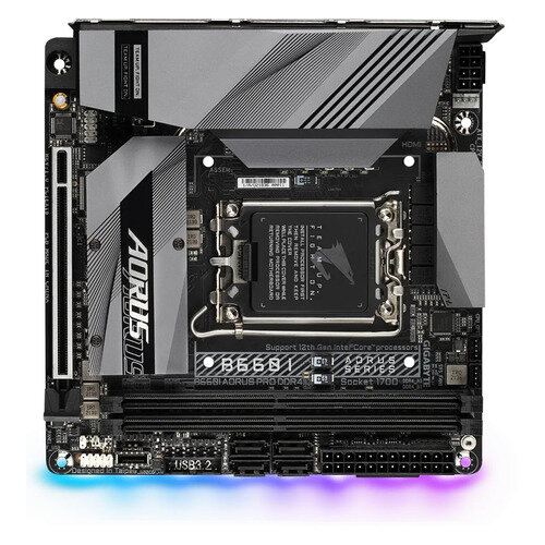 Материнская плата GIGABYTE B660I AORUS PRO DDR4, LGA 1700, Intel B660, mini-ITX, Ret