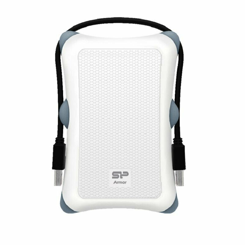 Портативный HDD Silicon Power Armor A30 1 TB USB 3.2, белый, резина, 1594881