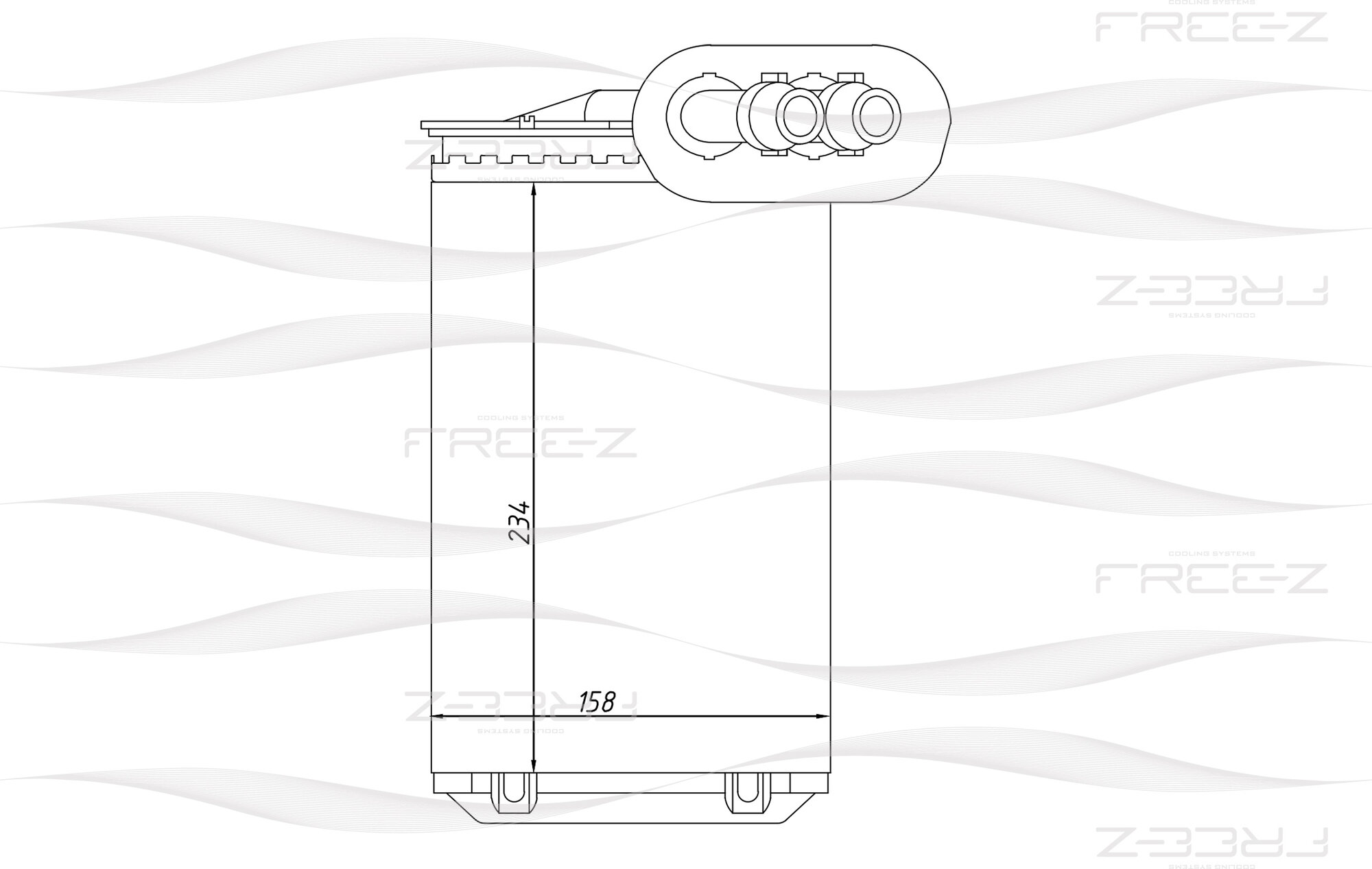 Радиатор отопителя AUDI A3 TT 96- SKODA Octavia 96- VW Golf Bora New Beetle Polo 97- FREE-Z KW0248