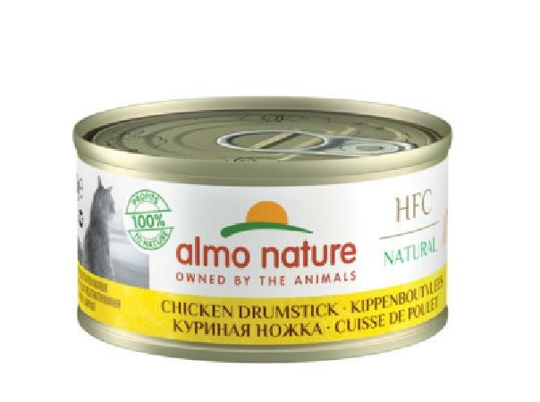 Almo Nature консервы Консервы для Кошек Аппетитные Куриные бедрышки (HFC - Natural - Chicken Drumstick) 9017H | HFC 0,07 кг 24183 (9 шт)