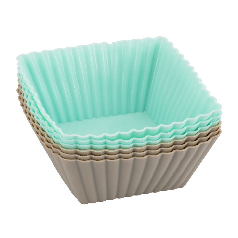 фото Набор форм д/выпечки Тарталетки квадратные Regent SILICONE