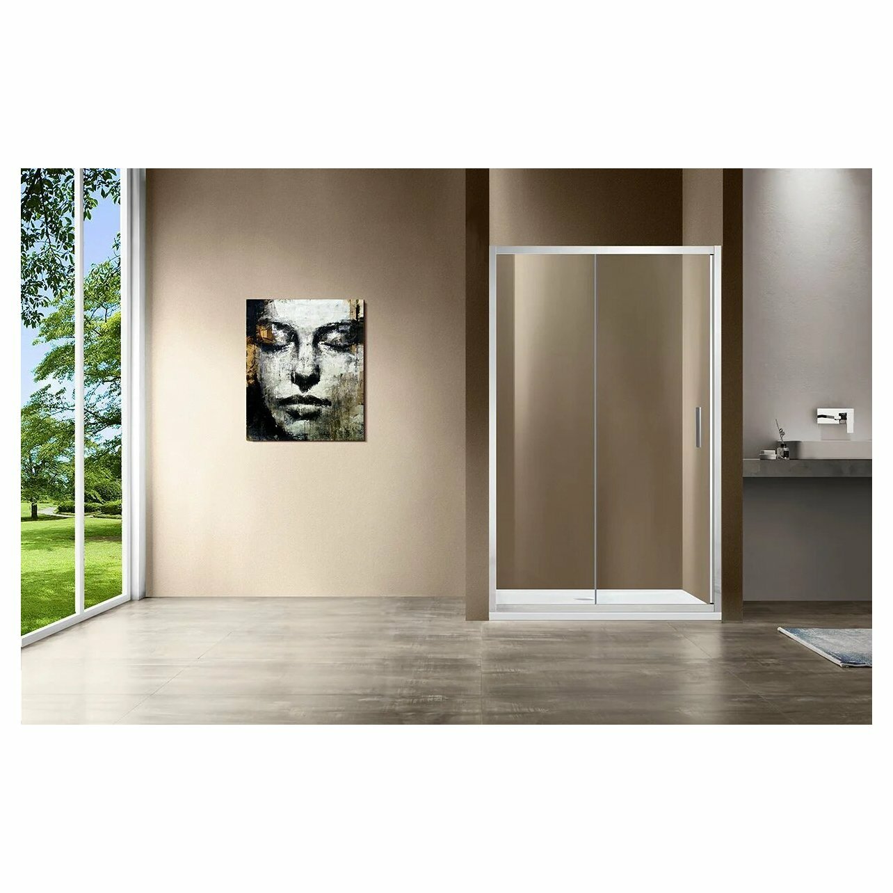 Душевая дверь Vincea Garda VDS-1G130CL, 1300, хром, стекло прозрачное - фотография № 6