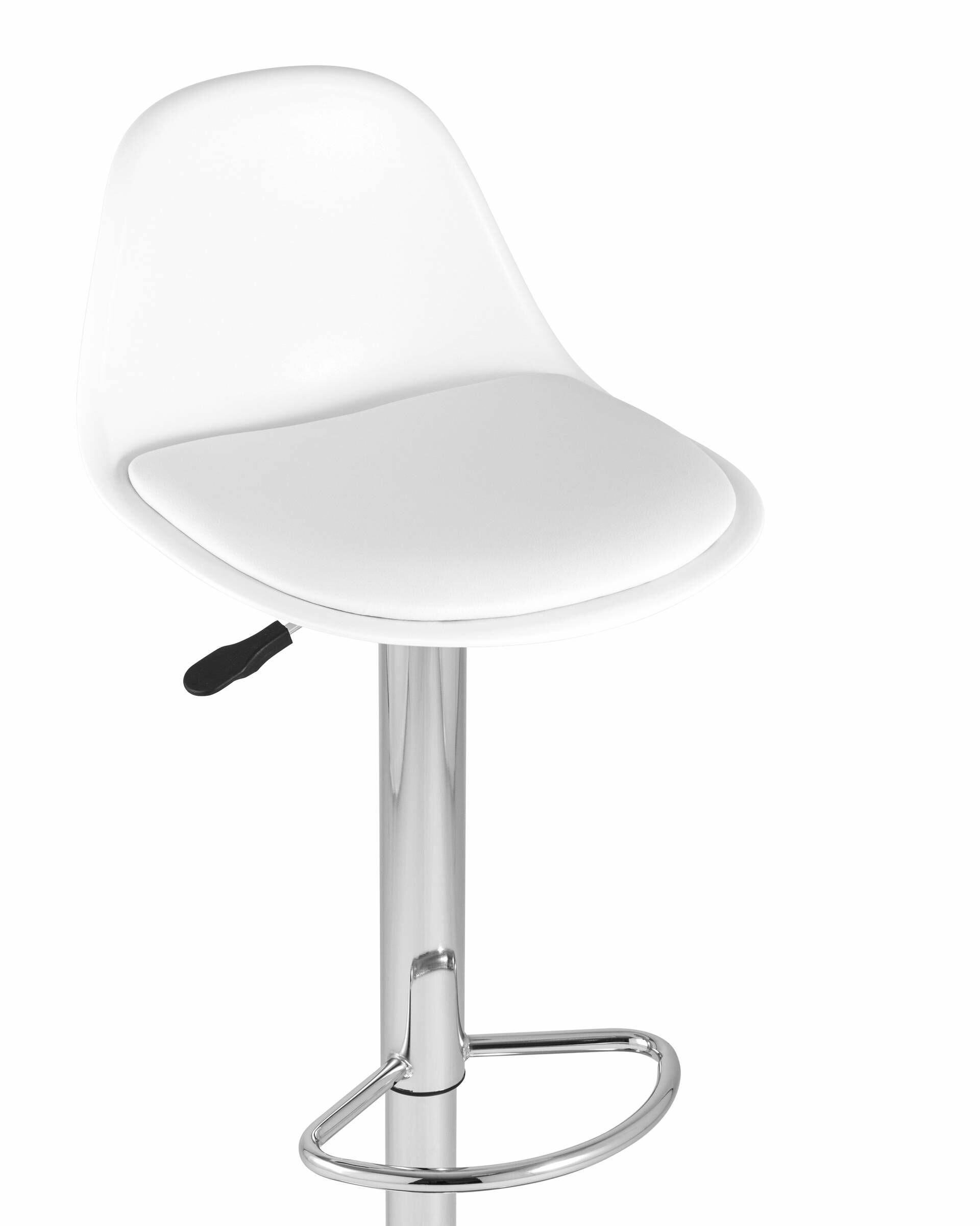 Барный стул Stool Group SMITH PU WHITE, серебристый/белый Hoff - фото №7