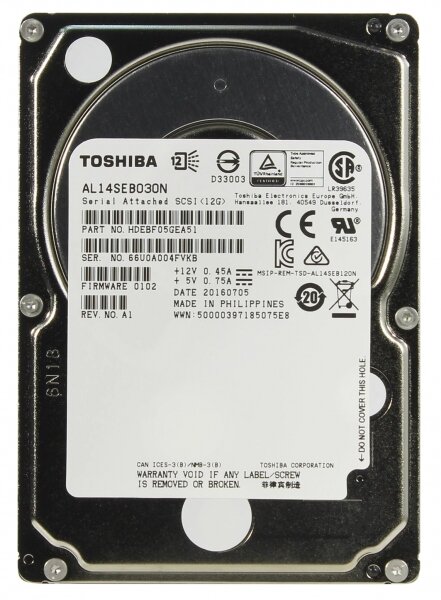 300 ГБ Внутренний жесткий диск Toshiba HDEBF05GEA51 (HDEBF05GEA51)