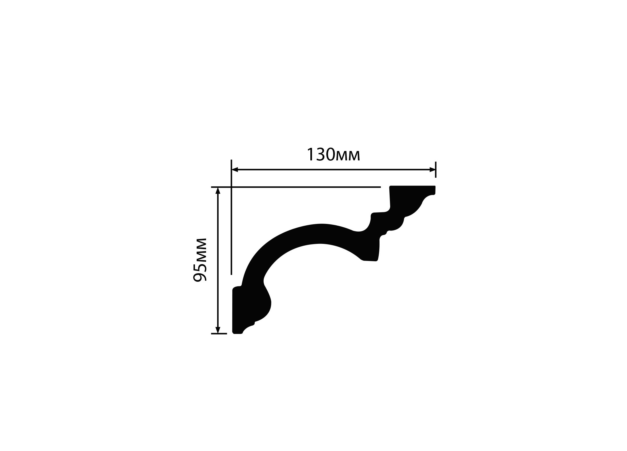 Плинтус потолочный HIWOOD A-160 - фотография № 2