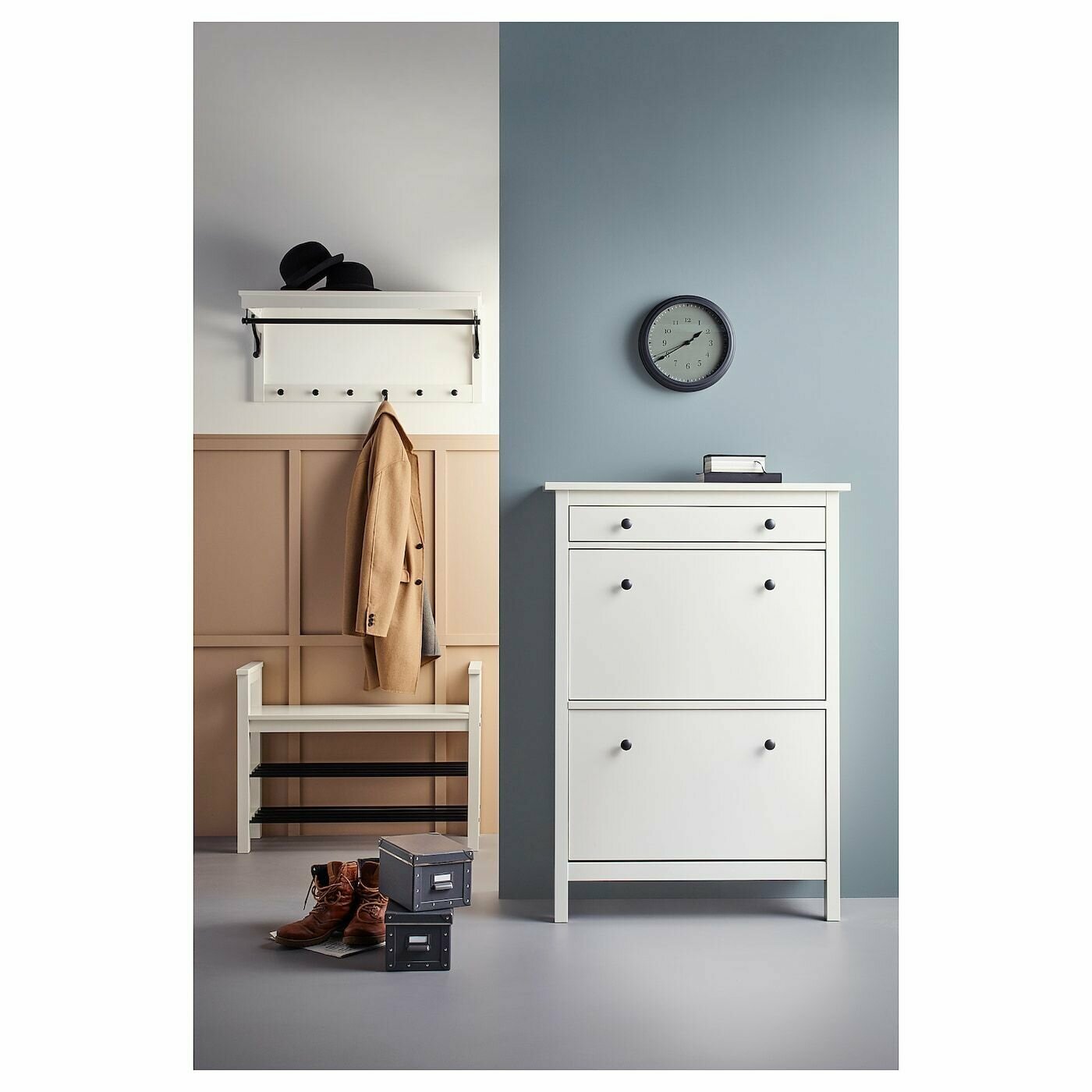 HEMNES Полка для головных уборов Белый 85 см IKEA 602.437.98 - фотография № 4