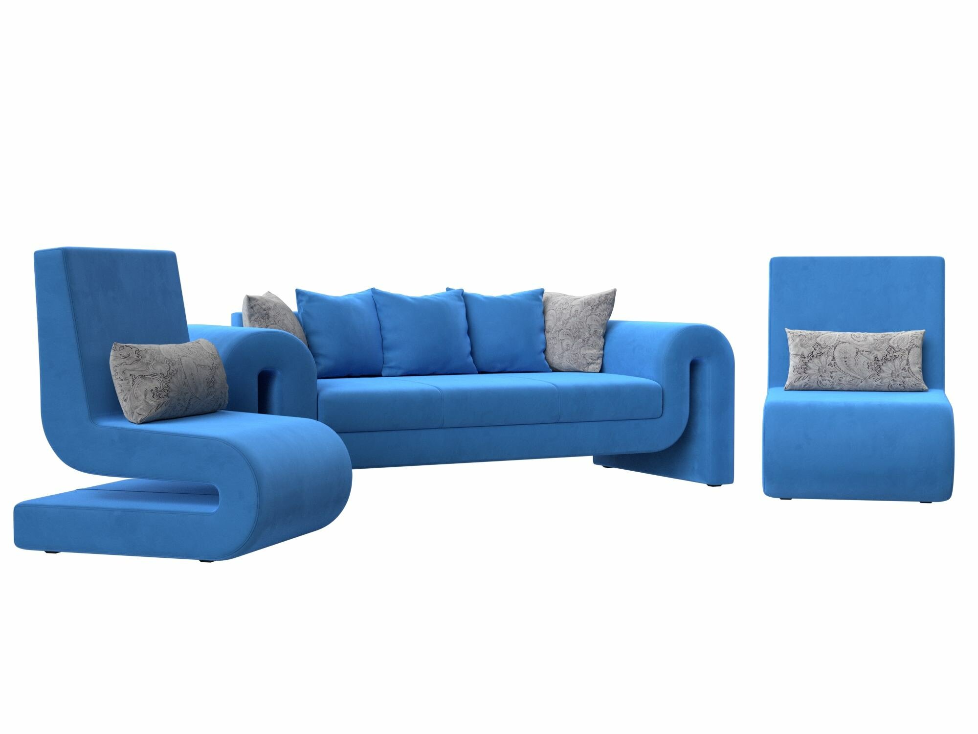 Набор Волна-1 (диван, 2 кресла) - фотография № 1