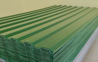 Профнастил пластиковый 0,7мм 2000х900мм зеленый (в упаковке 10 шт)