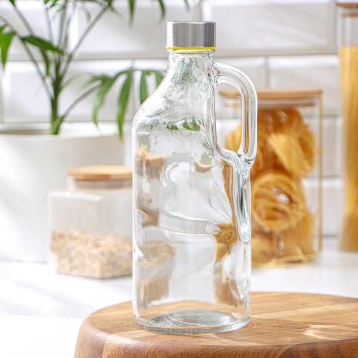 Бутыль стеклянная для соусов и масла «Бурро», 1,1 л, 10×25 см - фотография № 1