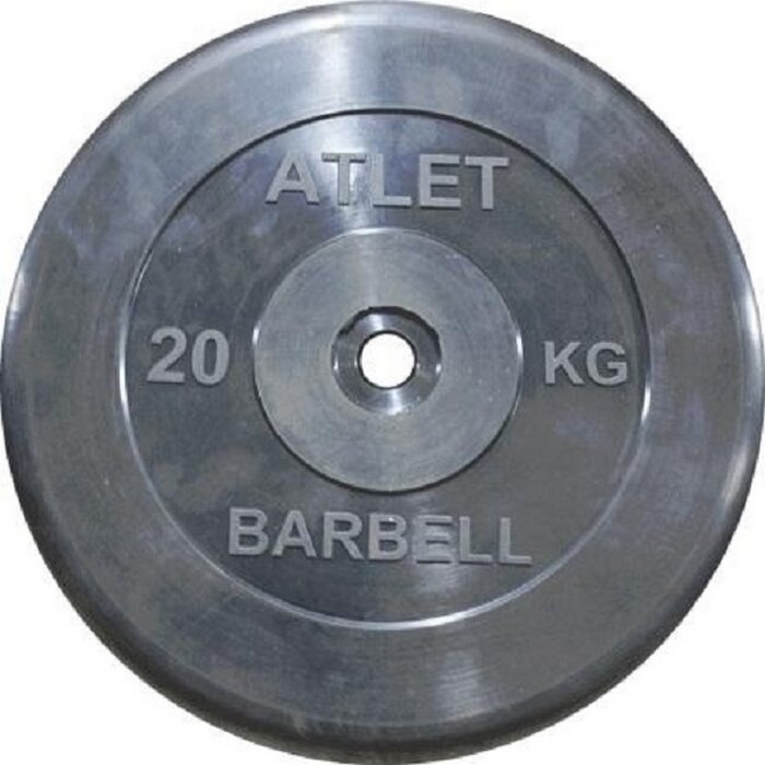 Диск обрезиненный для штанги MB Barbell Atlet - 20 см (31 мм)