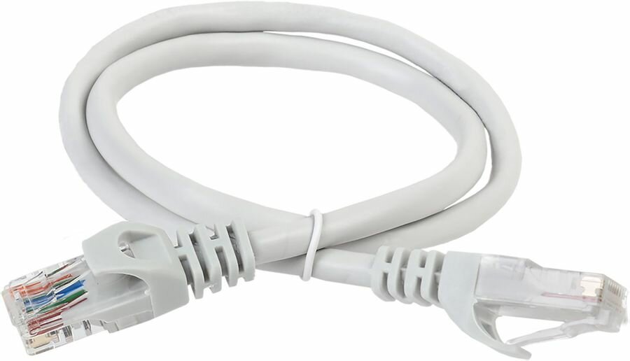 фото Патч-корд ITK вилка RJ-45, вилка RJ-45, кат.5е, ПВХ, 5м, серый [pc01-c5eu-5m]