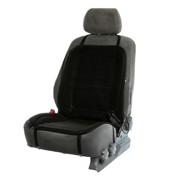 фото Накидка с подогревом TORSO, 12 В, регулятор, провод 120 см, иск. мех, черный