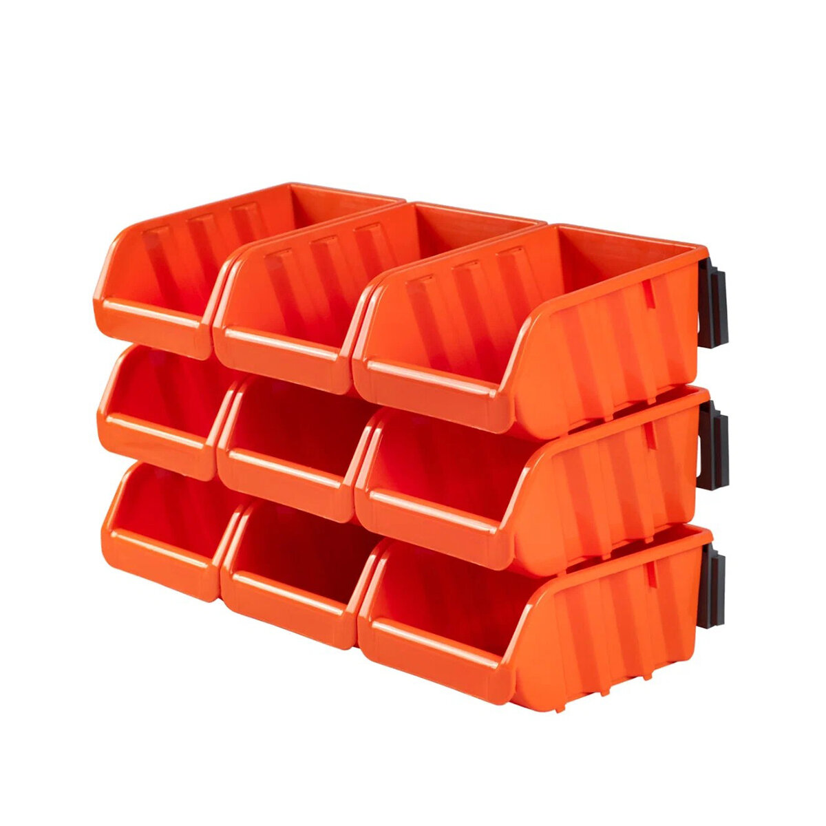 Набор лотков для метизов Blocker Master, с крепежом, 16,7 x 14,3 x 35 см, серо-свинцовые, 9 шт