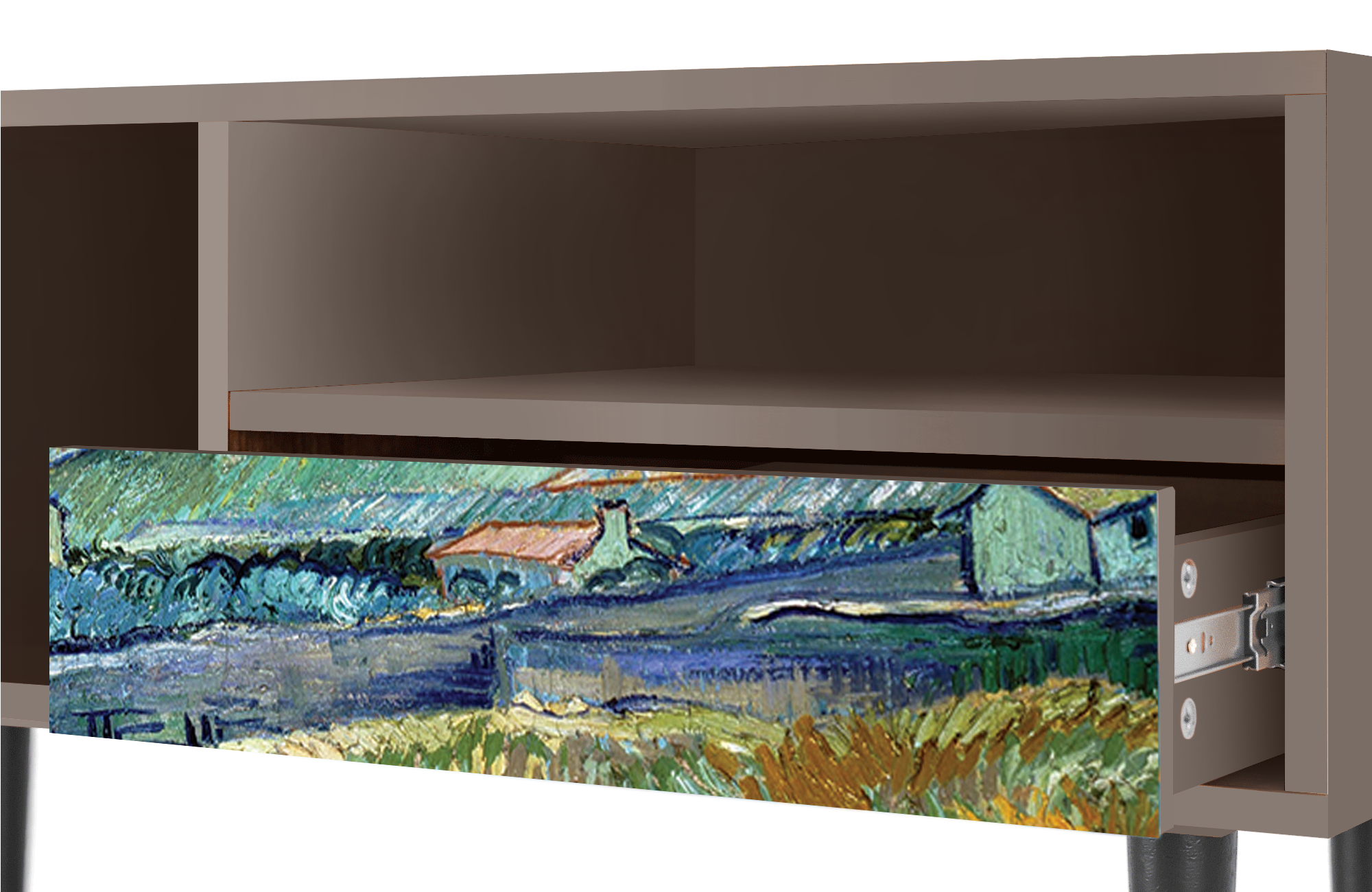 ТВ-Тумба - STORYZ - T3 Landscape from Saint-Rémy by Vincent van Gogh, 115 x 59 x 48 см, Бежевый - фотография № 5