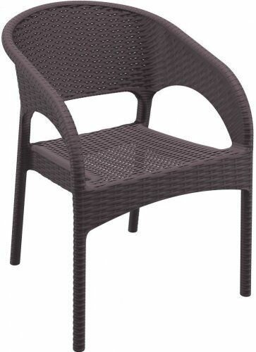 Кресло пластиковое плетеное ReeHouse Panama Антрацит - фотография № 15