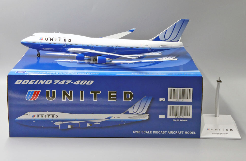 JC Wings Модель самолета Boeing 747-400 United Airlines