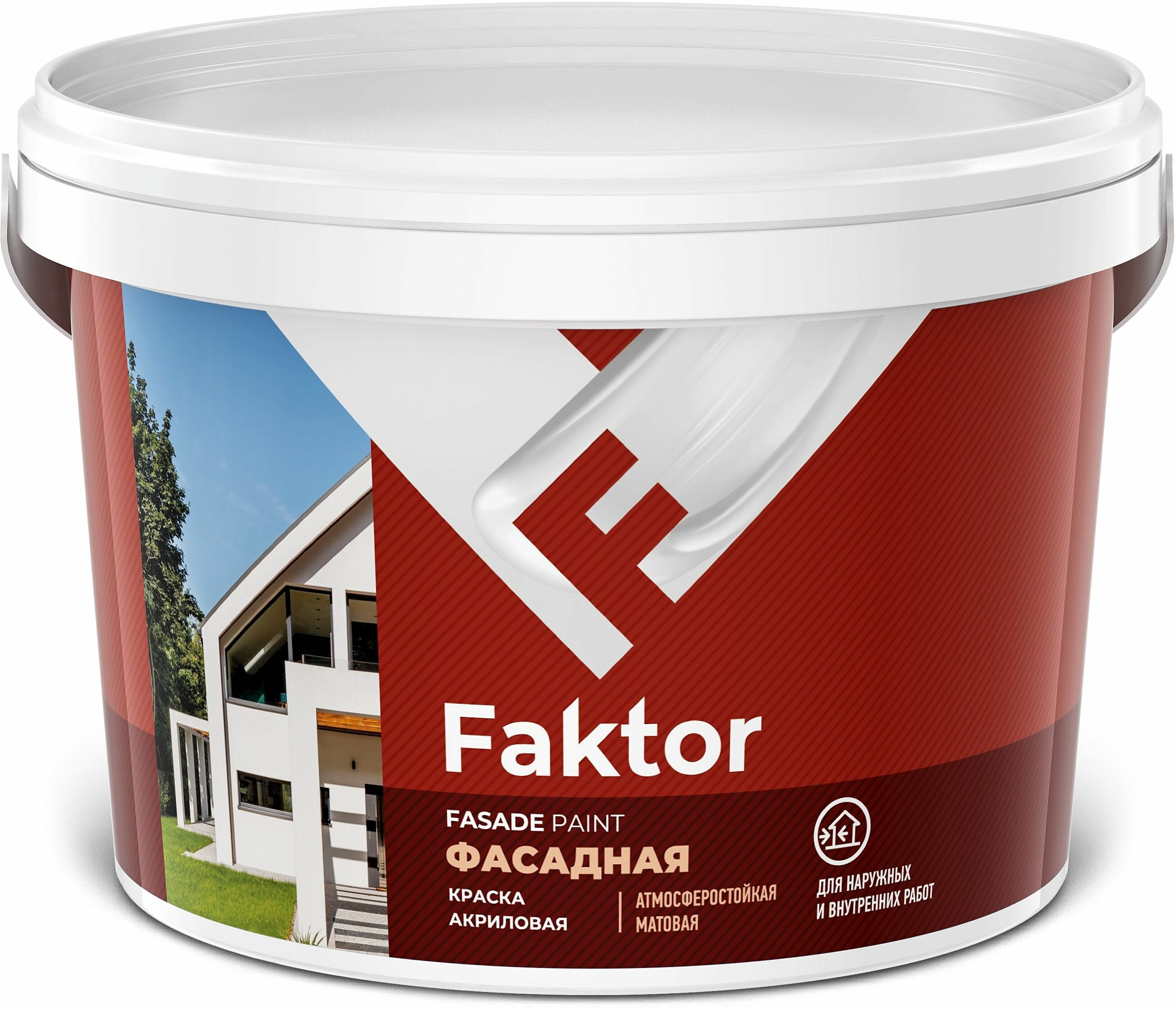 Faktor Краска FAKTOR фасадная белая ведро 25 кг