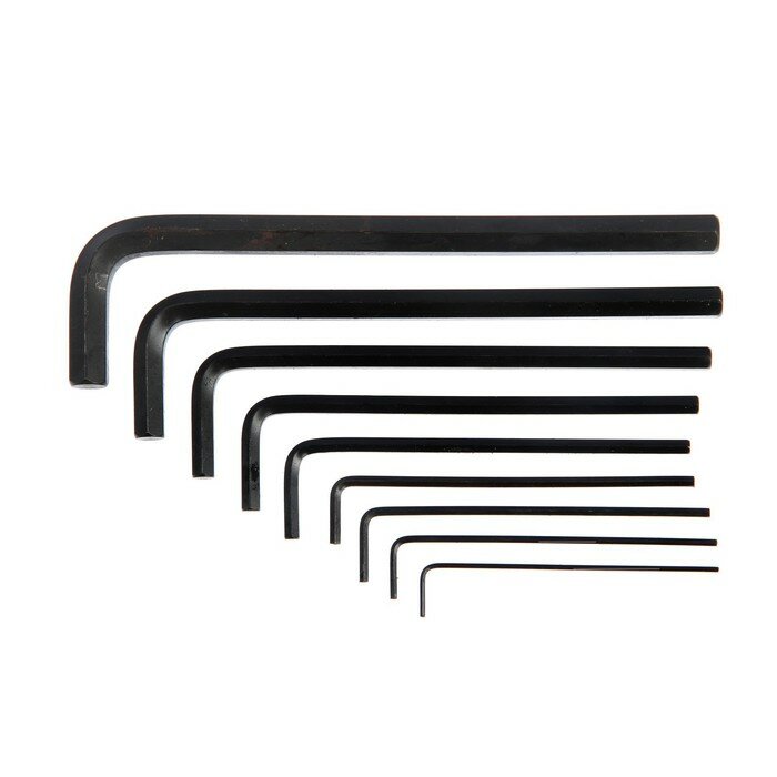 Набор ключей шестигранных тундра black, удлиненных, CrV, 1.5 - 10 мм, 9 шт. - фотография № 3