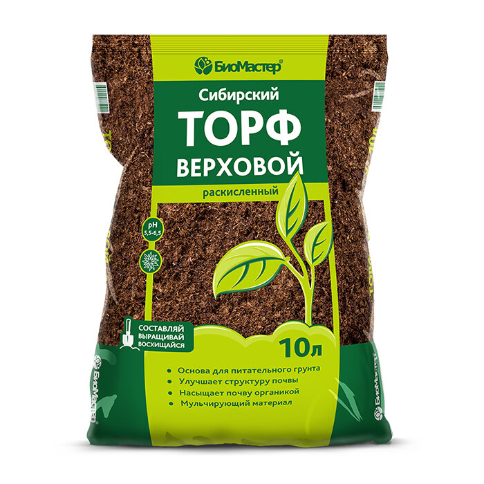 фото Торф сибирский верховой раскисленный 10 л (БиоМастер)
