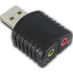 Внешняя звуковая карта SPEED DRAGON USB Черная (FG-UAU02D-1AB-BU01) - изображение