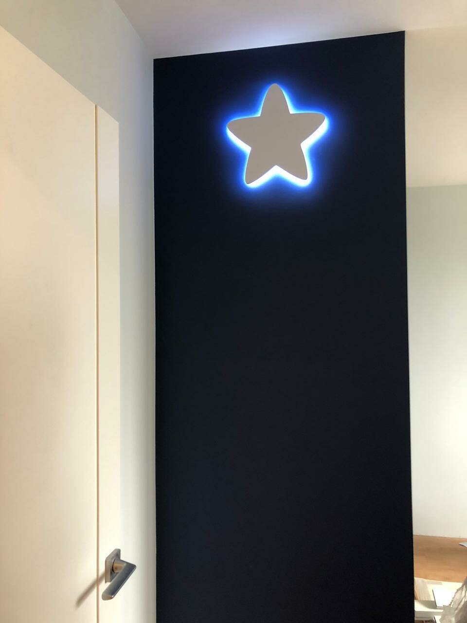 Светильник-ночник "Звезда" 35х35см, выключатель кнопочка, белая теплая подсветка - фотография № 5